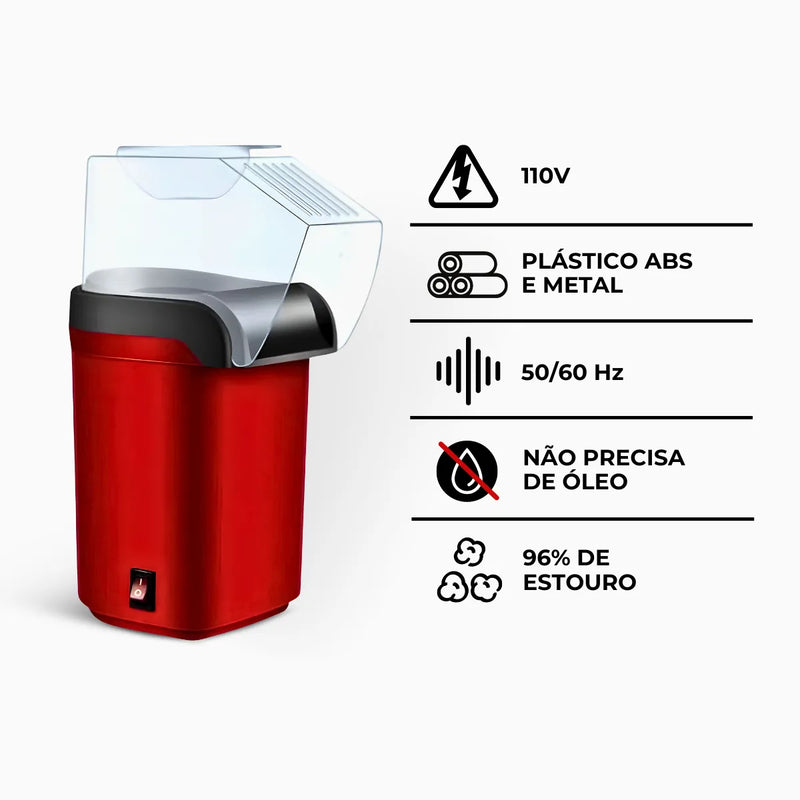 Máquina De Pipoca Elétrica Doméstica Sem Óleo 110V