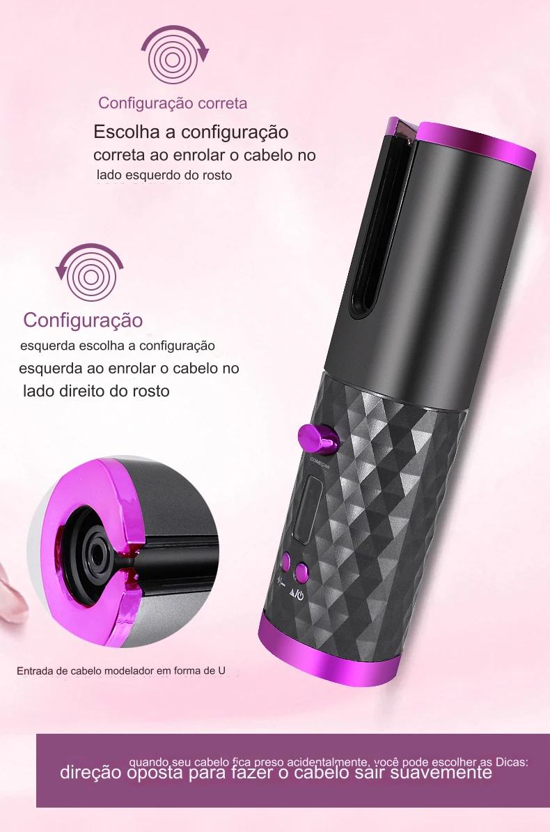 Babyliss Sem Fio Modelador De Cachos Automático Profissional