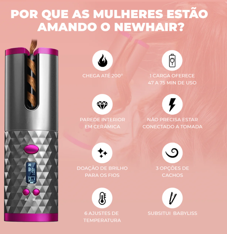 Babyliss Sem Fio Modelador De Cachos Automático Profissional