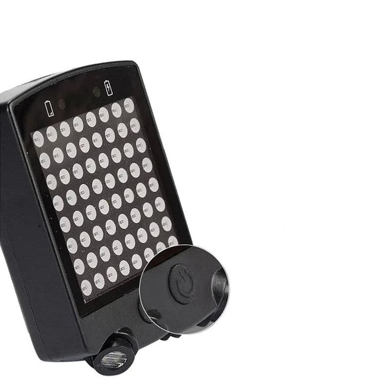 Luz de sinalização para bicicleta com 64 LEDs, 15 lumens, recarregável, à prova d'água e sem fio