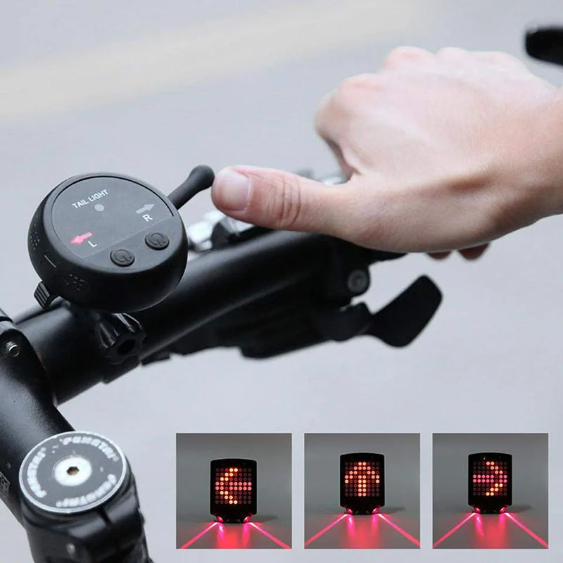 Luz de sinalização para bicicleta com 64 LEDs, 15 lumens, recarregável, à prova d'água e sem fio