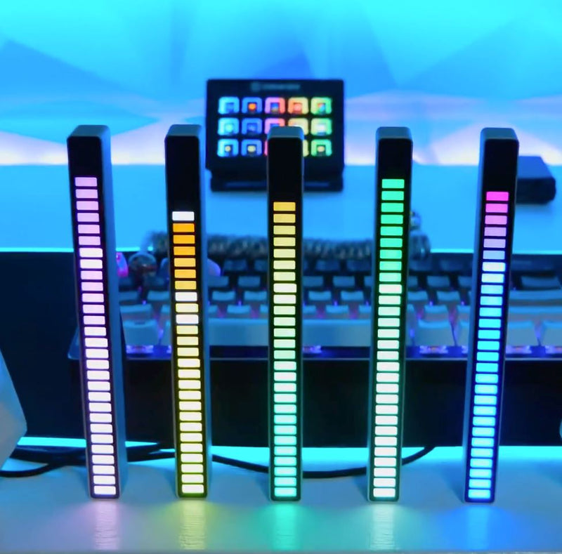 MusicLevel™ - Led sensível ao som! - Bateria Recarregável - 32 leds!